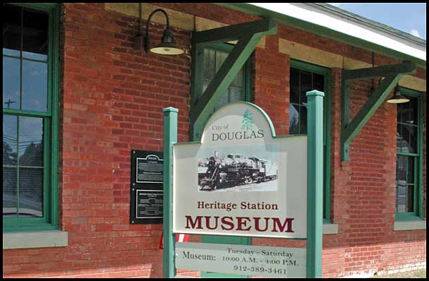 Close-up view of Douglas depot
