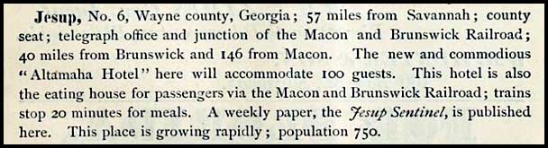 1879 description of Jesup