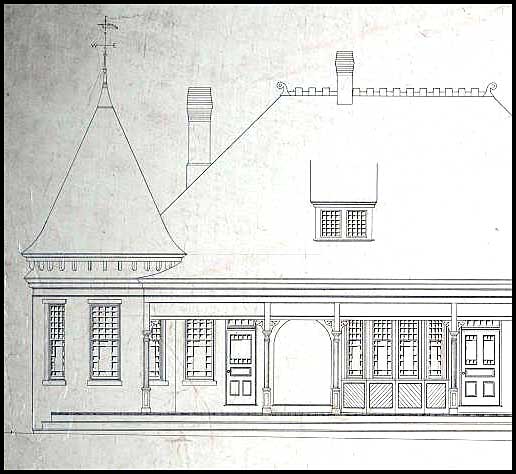1897 architect's rendering of Newnan's A&WP RR passenger station