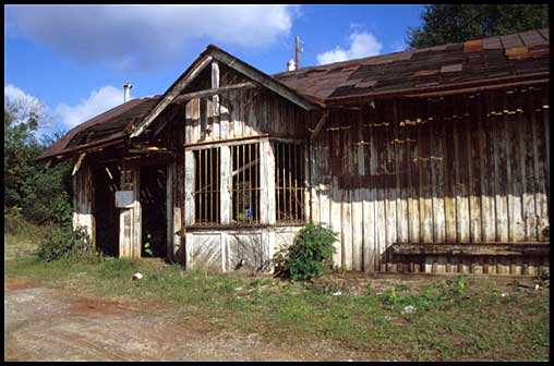 Porterdale depot in a badly deteriorated state