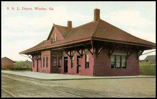 Old postcard view from east