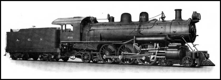 Pacific type locomotive used on the Alabama Great Southern Railroad