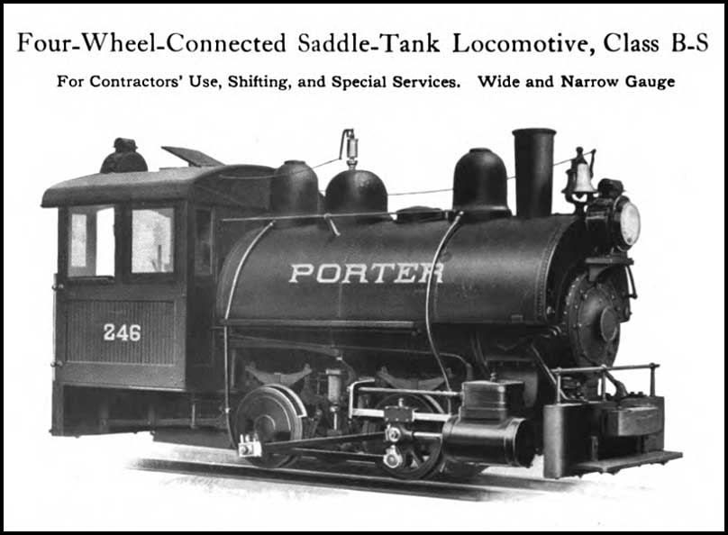 Porter saddle tank locomotive