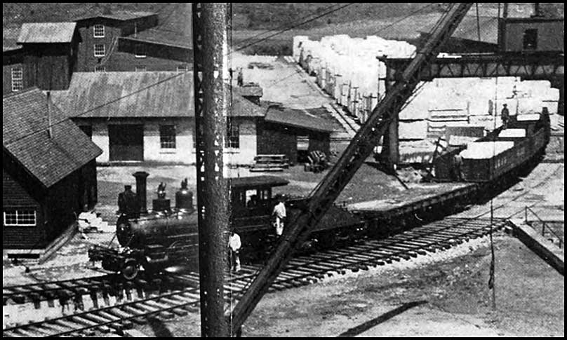 Train at Georgia marble quarry