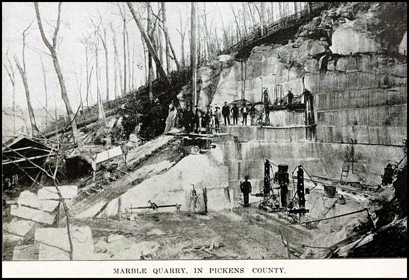 Marble quarry in Pickens County