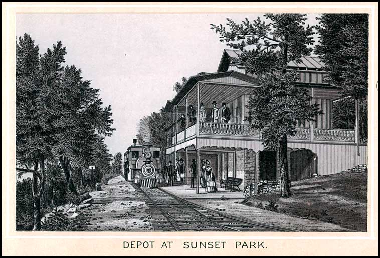 Train at Sunset Park Depot