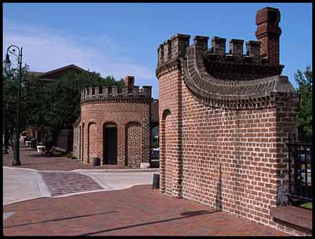 Gate to Central of Georgia office and warehouse complex
