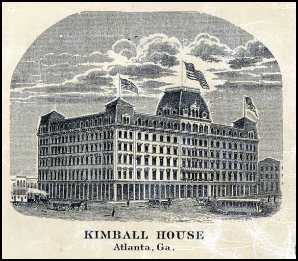 The first Kimball House hotel in Atlanta