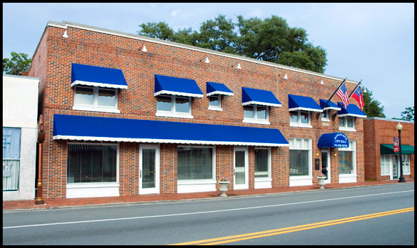 Former Camden Hotel, now City Hall, in Kingsland, GA