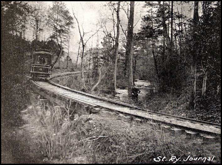 Streetcar on Collins Park & Belt Railroad, Atlanta, Ga.