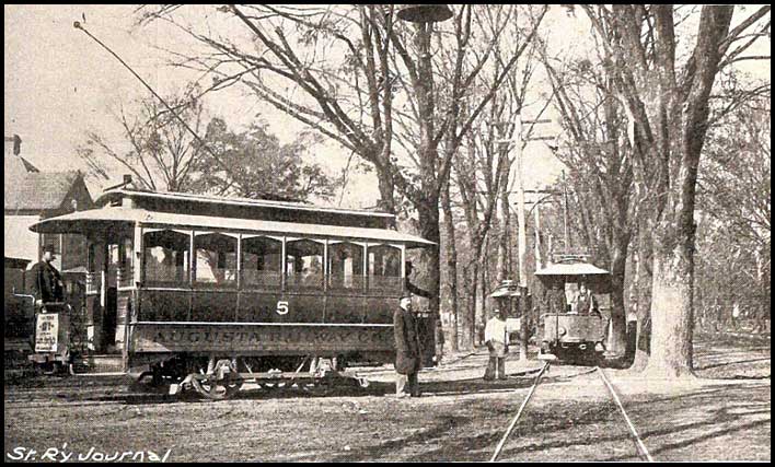 Augusta, Ga., streetcars at Broad and Lincoln streets