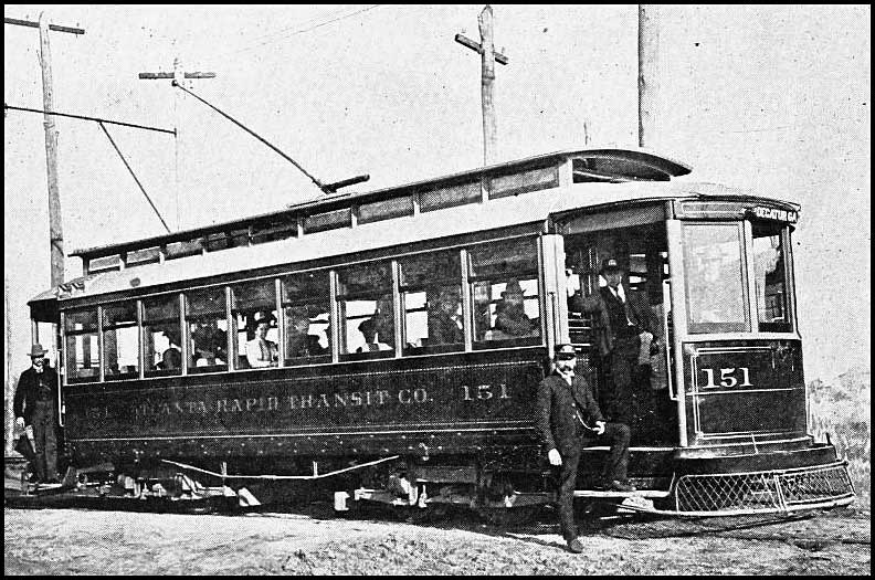 Atlanta Rapid Transit Company streetcar on Decatur line