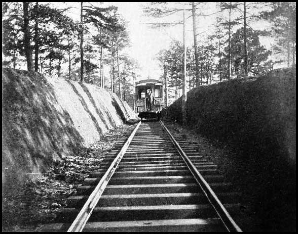 A cut on the Decatur line of the Atlanta Rapid Transit Company, ca. 1901