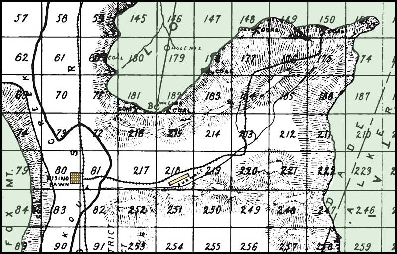 Rising Fawn iron works railroad map